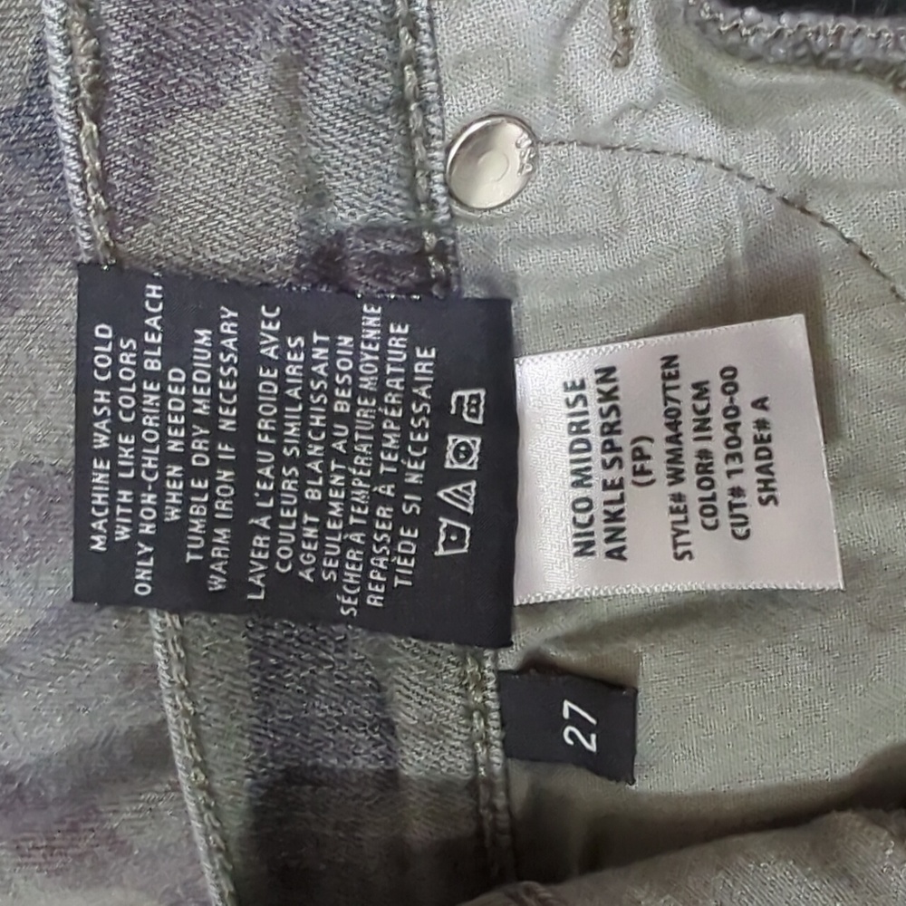 Hudson Nico Camouflage Jeans 27 - Picture 7 of 8